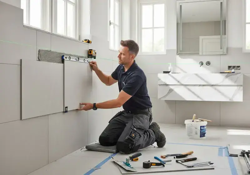 Badsanierung München barrierefrei – bodengleiche Dusche moderne Armaturen Fliesenleger Festpreis 2026