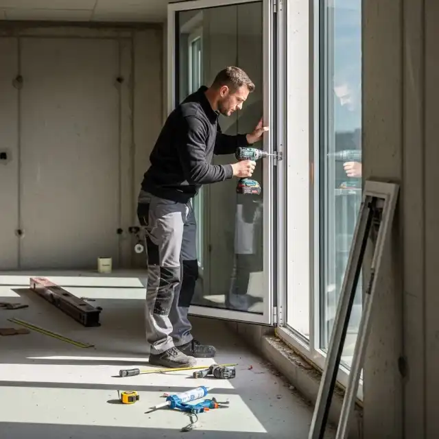 Einbau energieeffizienter Fenster mit Dreifachverglasung